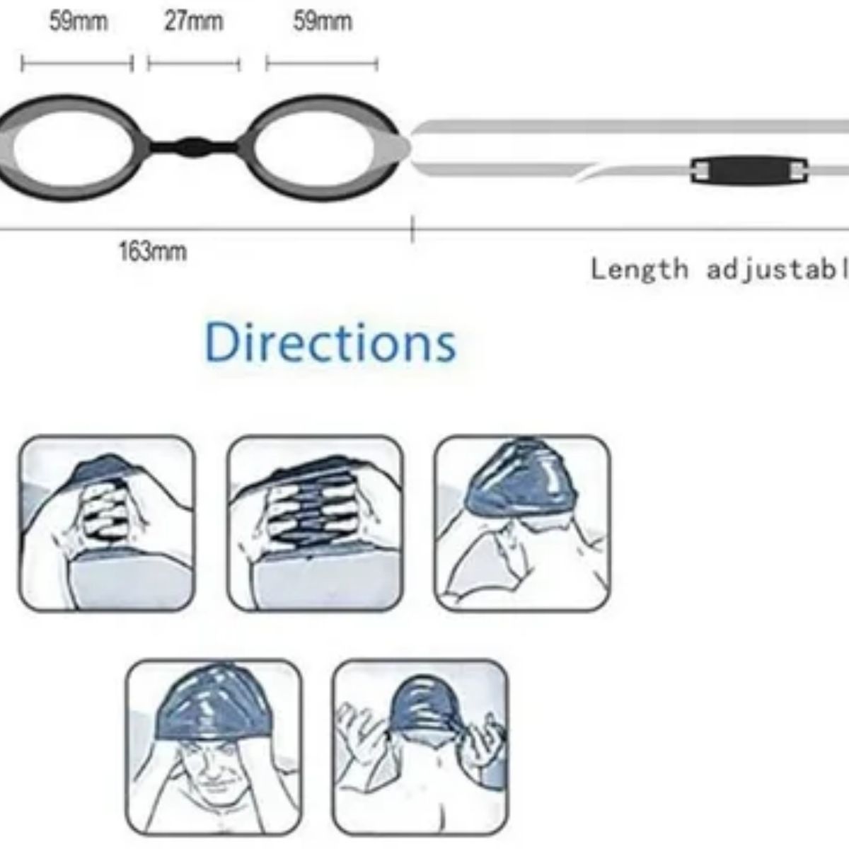 GENERICO - Gafas De Lente Natación, Nadar Protección Uv Antivaho