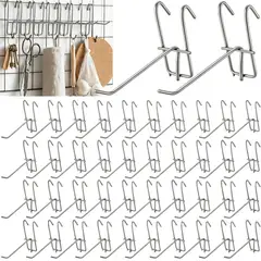 GENERICO - 50pcs Ganchos Metal Para Exhibir Reja Para Panel Rejilla Para Garaje Tienda Almacenamiento