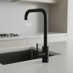 PMB - Monomando Llave Grifo Para Lavaplatos Modelo Oregon Cuello recto Marca Color Negro Mate