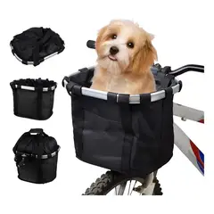 KUANGYE - Cesta Lona Bicicleta,plegable Desmontable Gran Capacidad para Porta Mascotas,Bolsa Compras,Camping