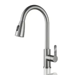 GENERICO - Llave Grifo Monomando Lavaplatos Extensible Niquel