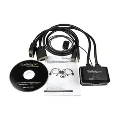 STARTECH - KVM con puerto USB, cable VGA y control remoto -