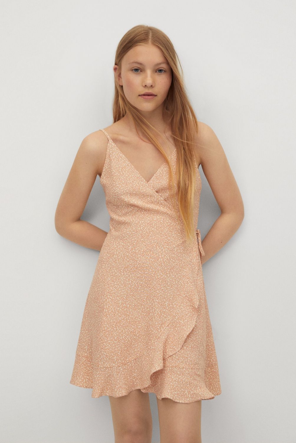 MANGO TEEN - Vestido Corto Estampado Flores Niña