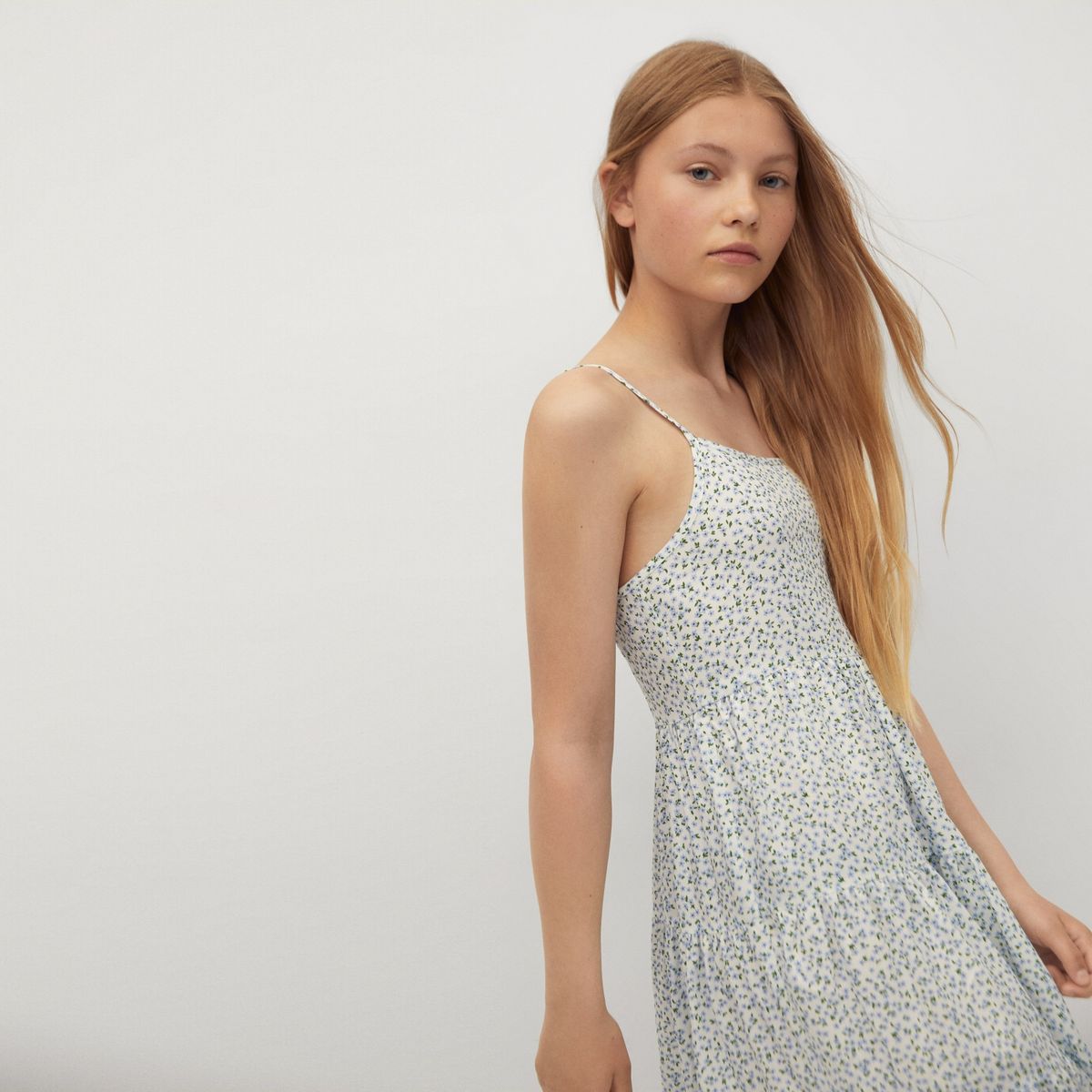 MANGO TEEN - Vestido Corto Estampado Floral Niña