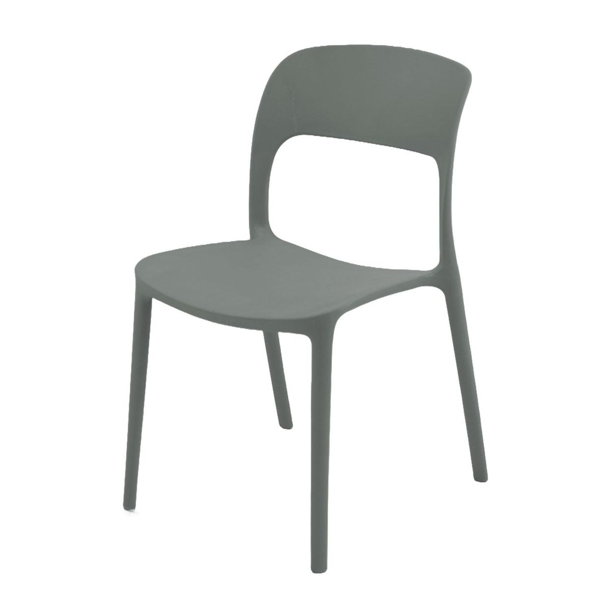 ESCANDINAVIA - Silla Plástico Apilable Deco Nuremberg Gris Escandinavia