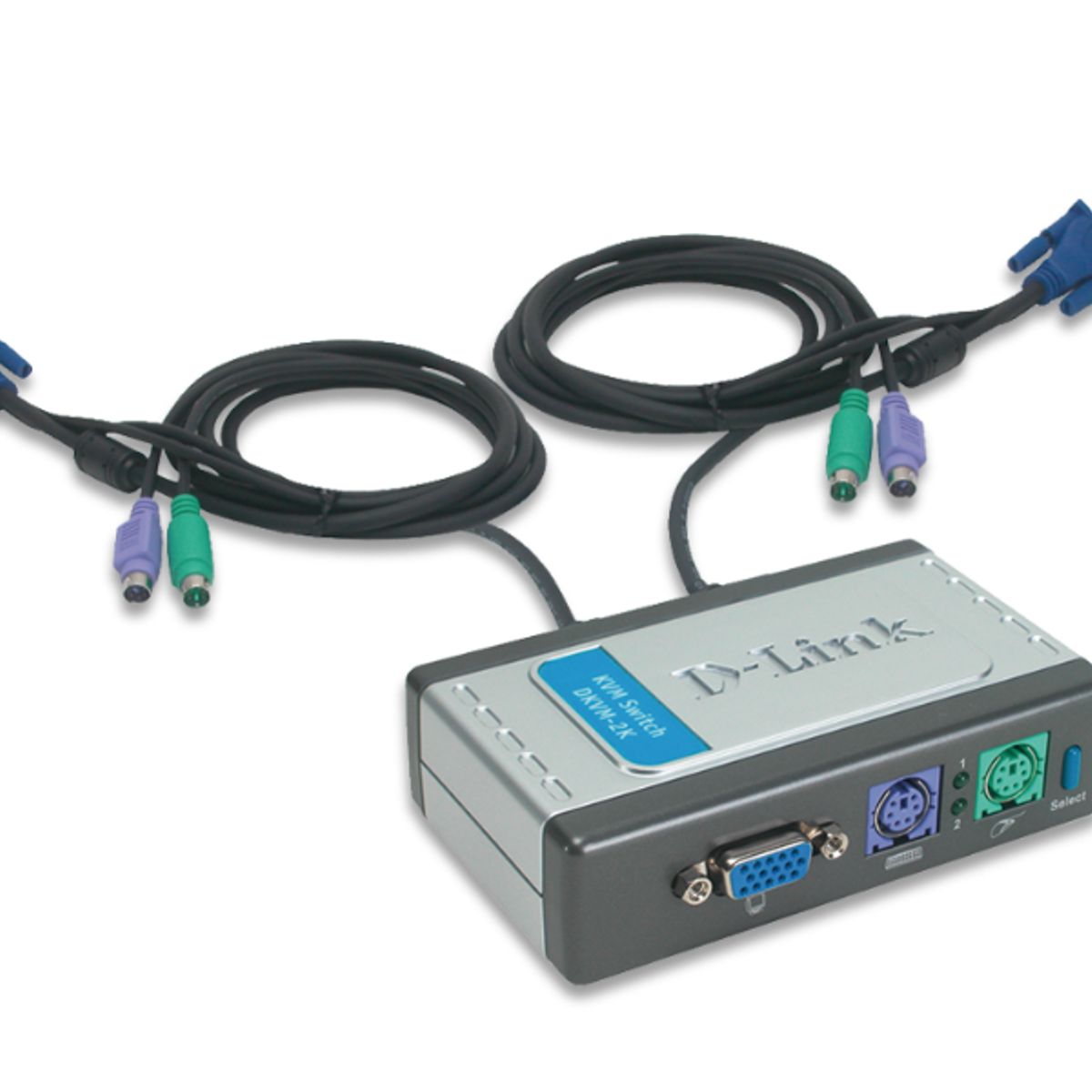 DLINK - KVM de 2 puertos PS/2 con Audio y Cables - D-Link