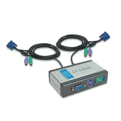DLINK - KVM 2 puertos PS/2 con Audio y Cables -