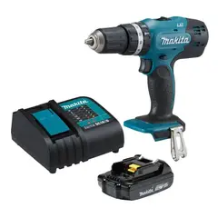 MAKITA - Taladro Percutor 13mm Dhp453 18v + Bat 1,5ah + Carg