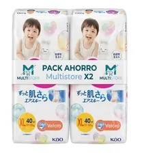 MERRIES - Pack X2 Pañales Talla Xl 80 Uds Ahorro Y Calidad