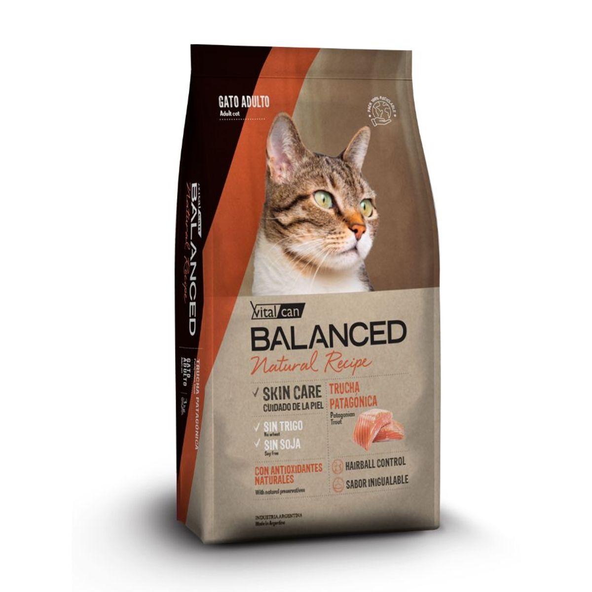 VITALCAN - BALANCED GATO NATURAL RECIPE TRUCHA 3KG
