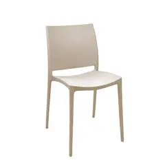 ESCANDINAVIA - Silla Plástico Apilable Deco Dresden Beige