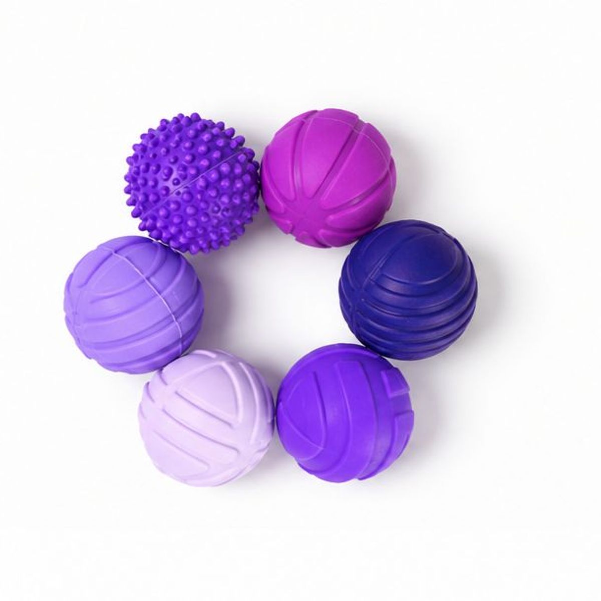 GENERICO - Set 6 Pelotas Masaje Antiestrés Terapéuticas Sensoriales