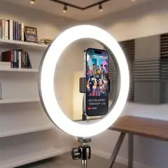 GENERICO - Aro de Luz LED 31 cm con Trípode 2.1 m y Control de Color