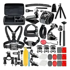 GENERICO - Kit de 51 Accesorios para Cámaras Deportivas con Maleta