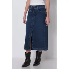WADOS - FALDA PRETINA ANCHA DOS BOTONES RECTA PUSH UP