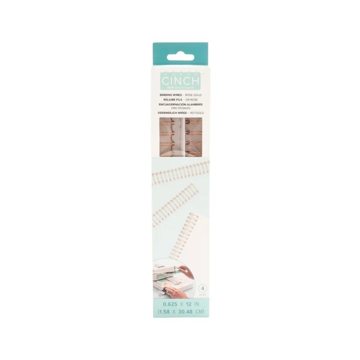 AMERICAN CRAFTS - Cinch Wire Espirales 1.58 cm - 4 Unid Dorado American Craft
