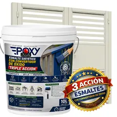 EPOXY - ESMALTE SINTETICO - CONVERTIDOR OXIDO - TINETA 10 LITROS - BLANCO PAPIRO