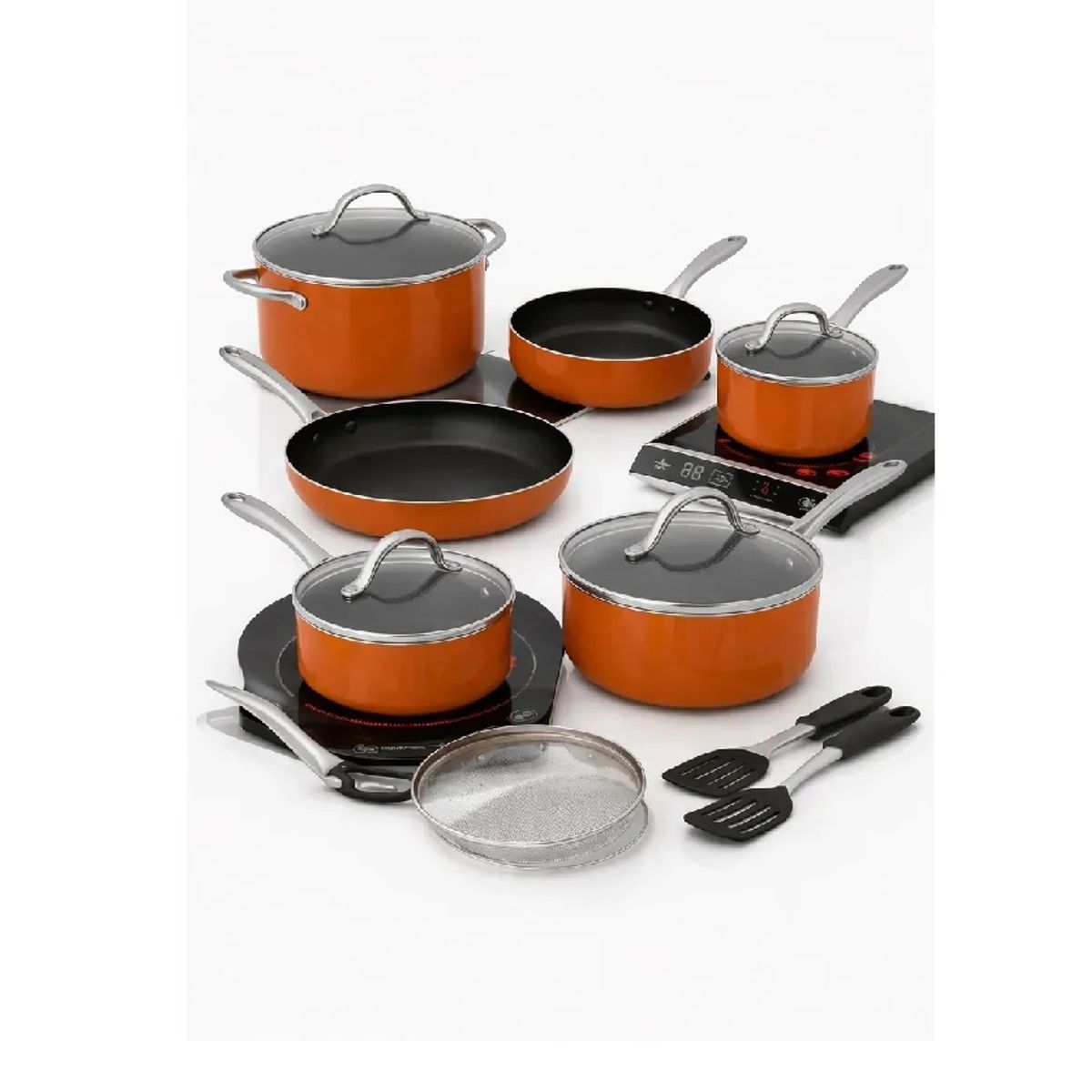 MOVI - BATERIA DE COCINA 11 PIEZAS PARA COCINAS, INDUCCION, ELECTRICA Y GAS