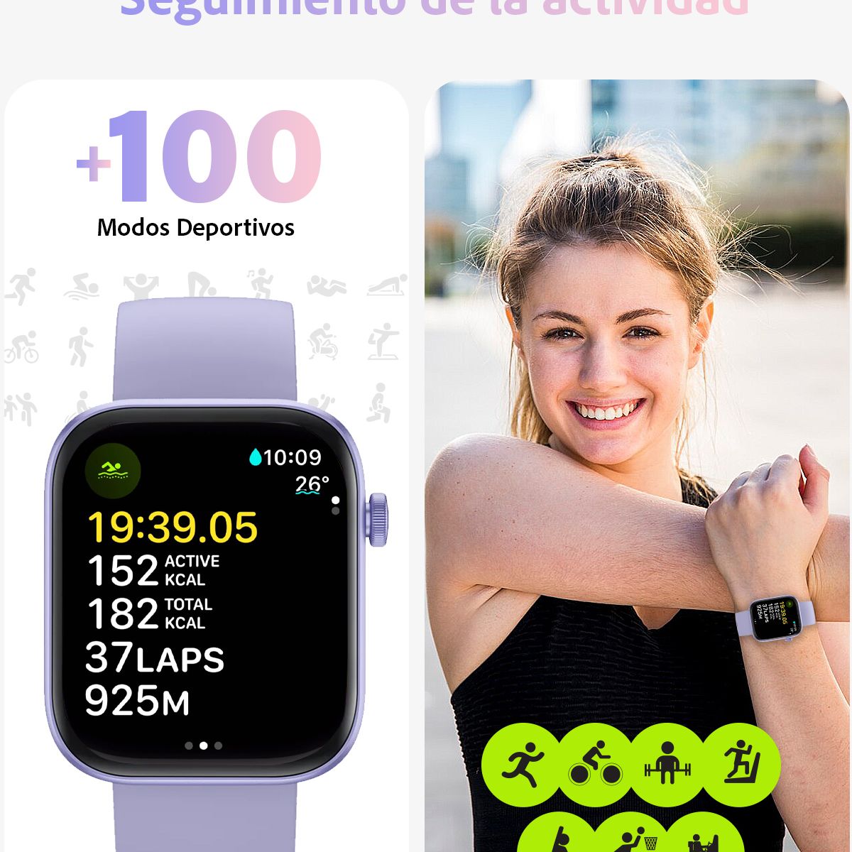 GENERICO - Smart Watch Sweet Ultra Mujer Reloj Inteligente con Asistente de Voz