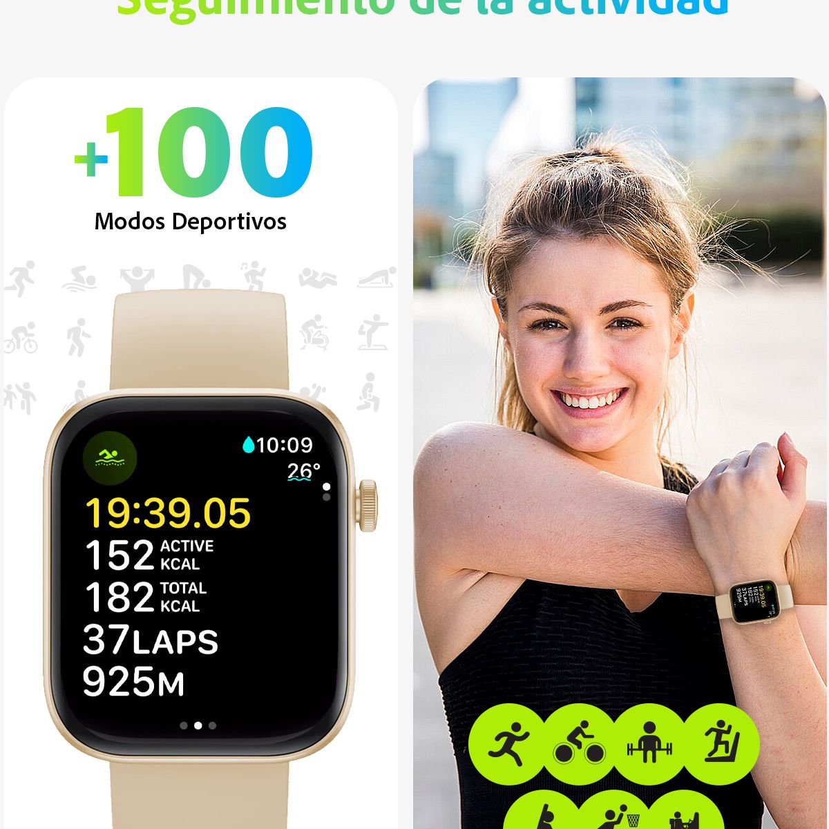 GENERICO - Smart Watch Sweet Ultra Mujer Reloj Inteligente con Asistente de Voz