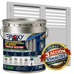 EPOXY - ESMALTE SINTETICO - CONVERTIDOR OXIDO - TINETA 4G - GRIS CLARO