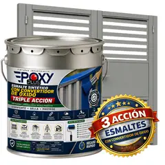 EPOXY - ESMALTE SINTETICO - CONVERTIDOR OXIDO - TINETA 4G - GRIS ALUMINIO