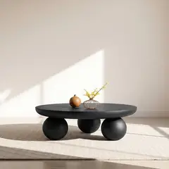 SANTU HOME & DECO - Mesa de Centro Orbis Madera Negra