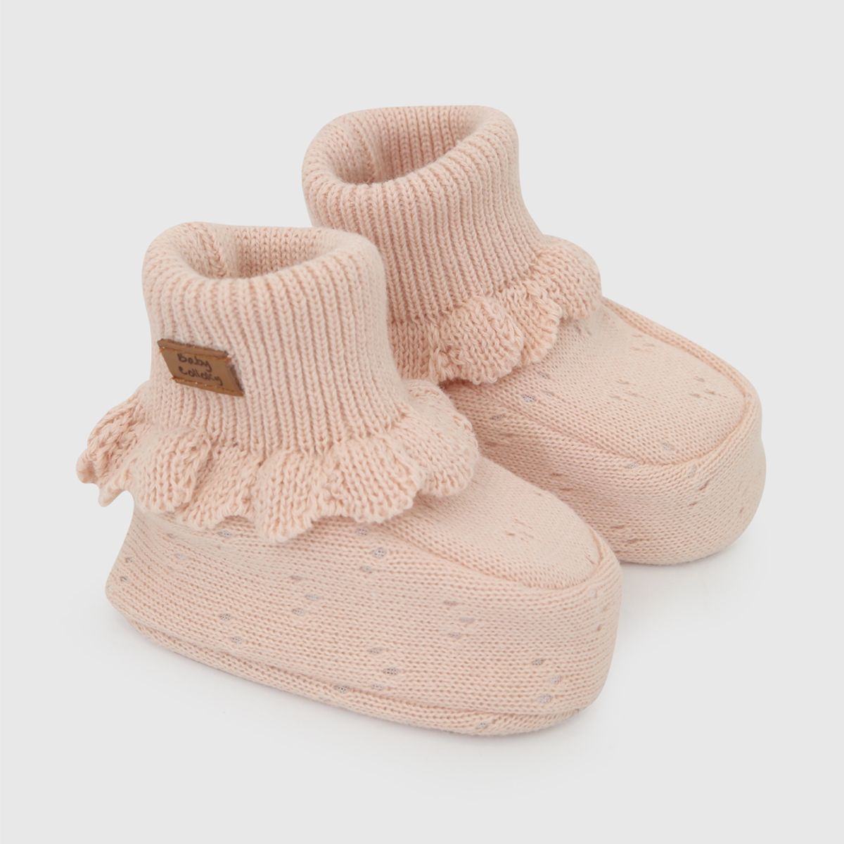 COLLOKY - Zapato tejido niña bebe rosado 0/3m - 3/6m