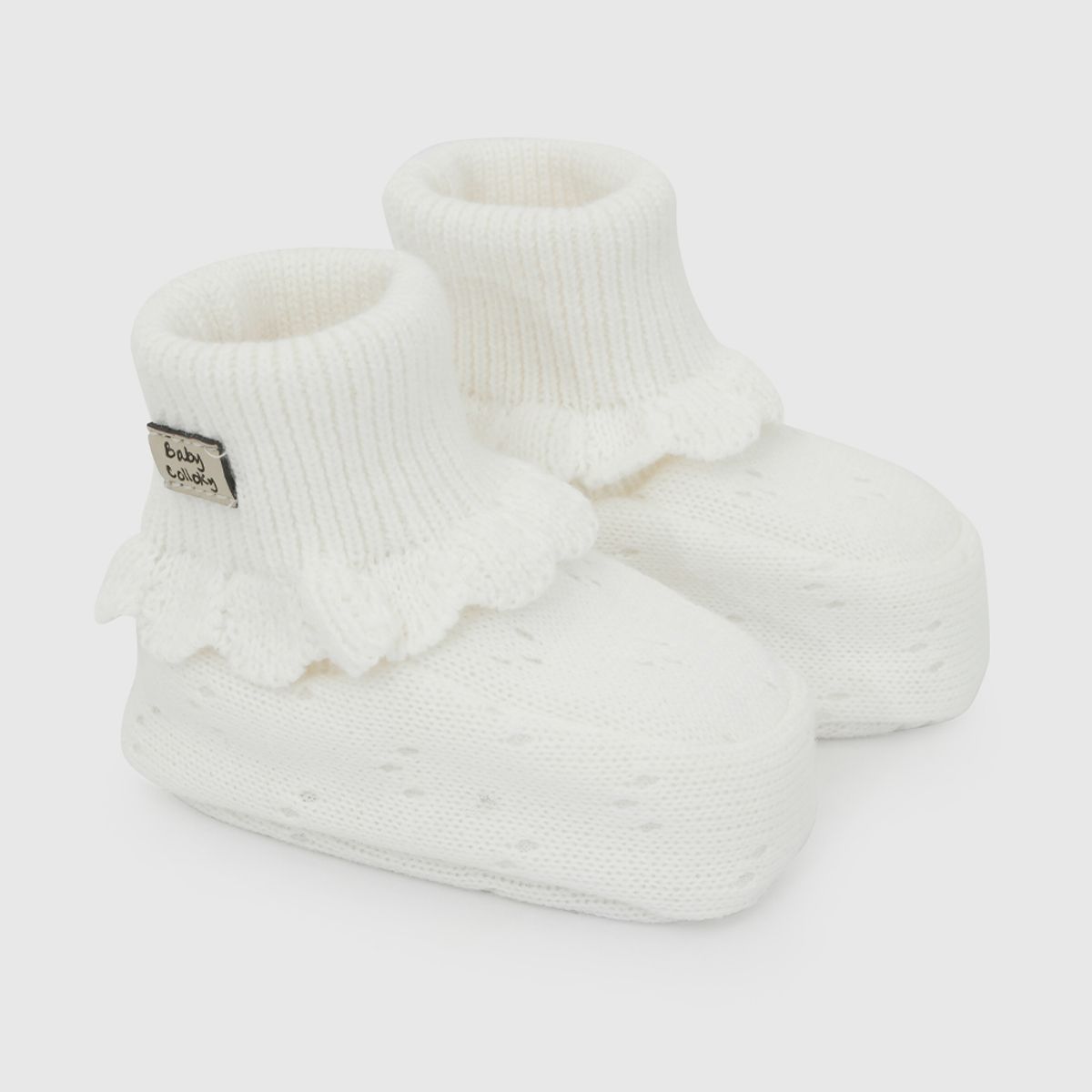 COLLOKY - Zapato Tejido Blanco Unisex 0/3M - 6/9M