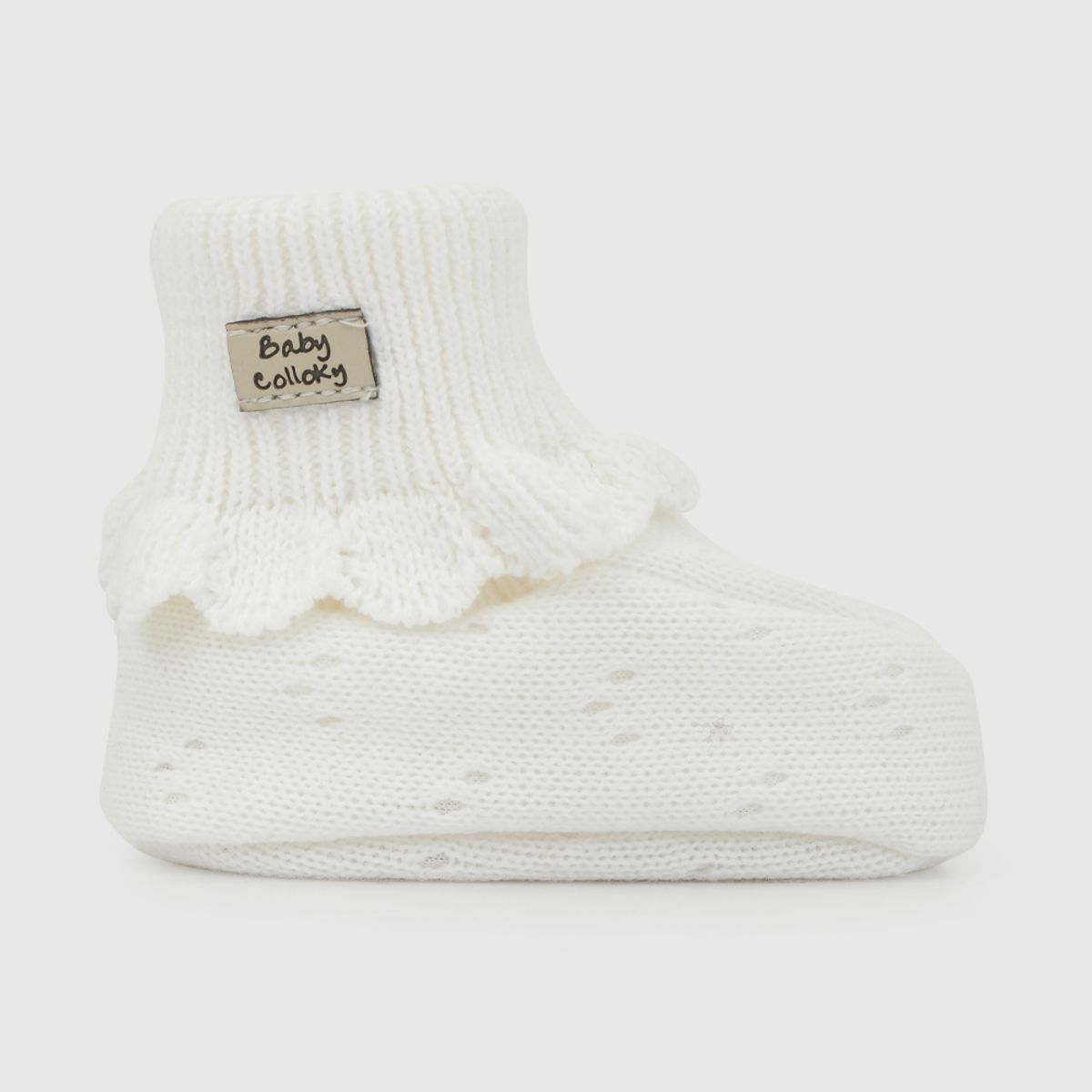 COLLOKY - Zapato Tejido Blanco Unisex 0/3M - 6/9M