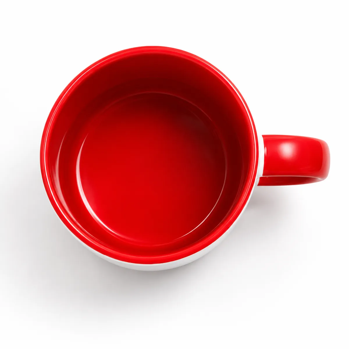 TODOK - Taza de Ceramica Borde Rojo 11oz 12 Unidades