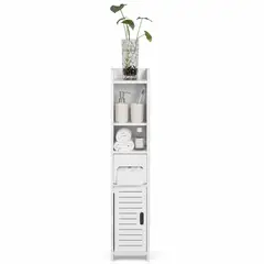 GENERICO - Mueble Organizador Para Baño Blanco Con Cajones y Estantes