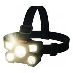 GENERICO - Linterna Frontal LED de Cabeza Recargable USB