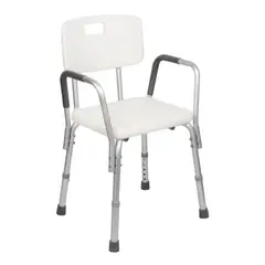 GLOMED - Silla De Baño con Apoya Brazos Fijo SBD011