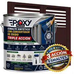 EPOXY - ESMALTE SINTETICO - CONVERTIDOR OXIDO - GALÓN - CHOCOLATE OSCURO