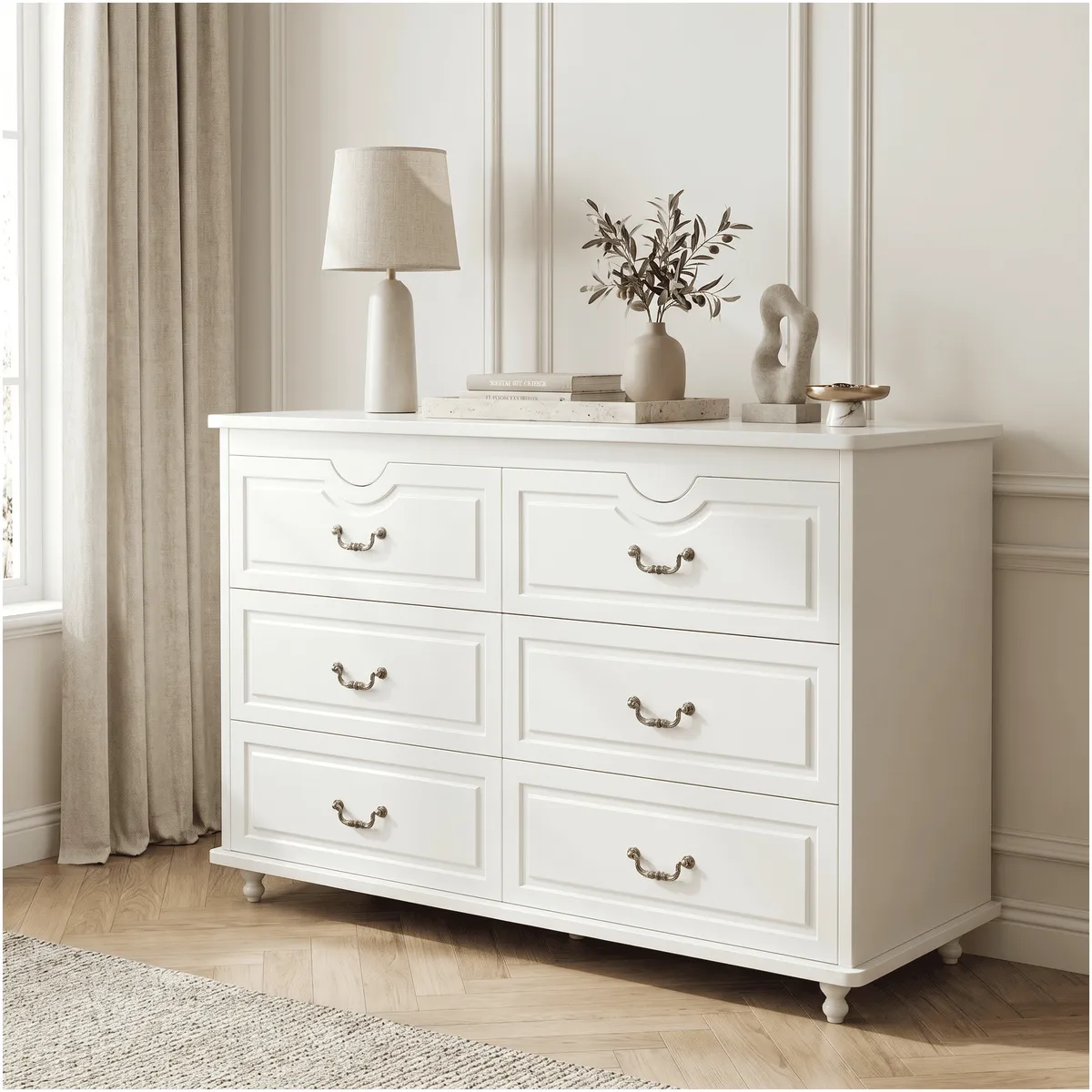 HOMER DESIGN - Comoda Cajonera Gabriela Elegante Estilo France 120x40x78cm