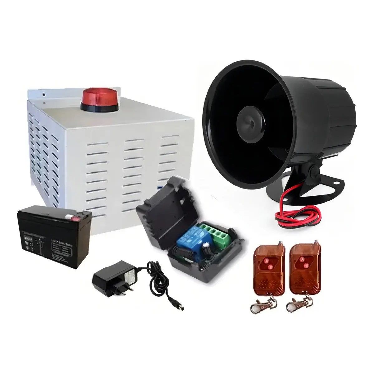 GENERICO - Alarma Inalámbrica FeelSales con Botón de Pánico y Batería de Respaldo 12V 118 dB BELUG
