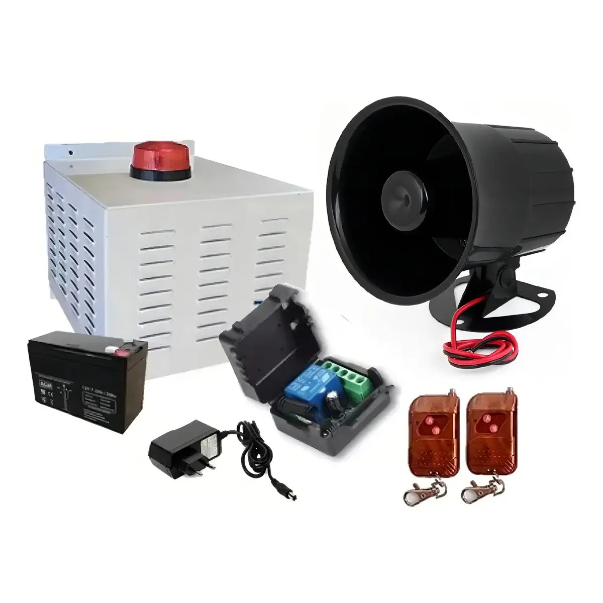 GENERICO - Alarma Inalámbrica FeelSales con Botón de Pánico y Batería de Respaldo 12V 118 dB BELUG