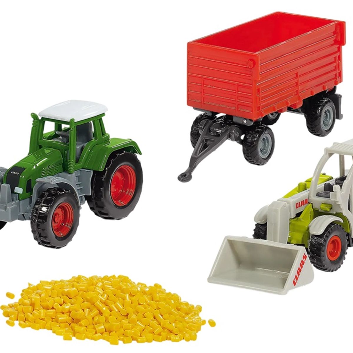 GENERICO - SET MAQUINARIA AGRICOLA CON COLOSO Y GRANOS 296x110x48MM