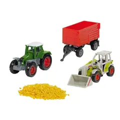 GENERICO - SET MAQUINARIA AGRICOLA CON COLOSO Y GRANOS 296x110x48MM