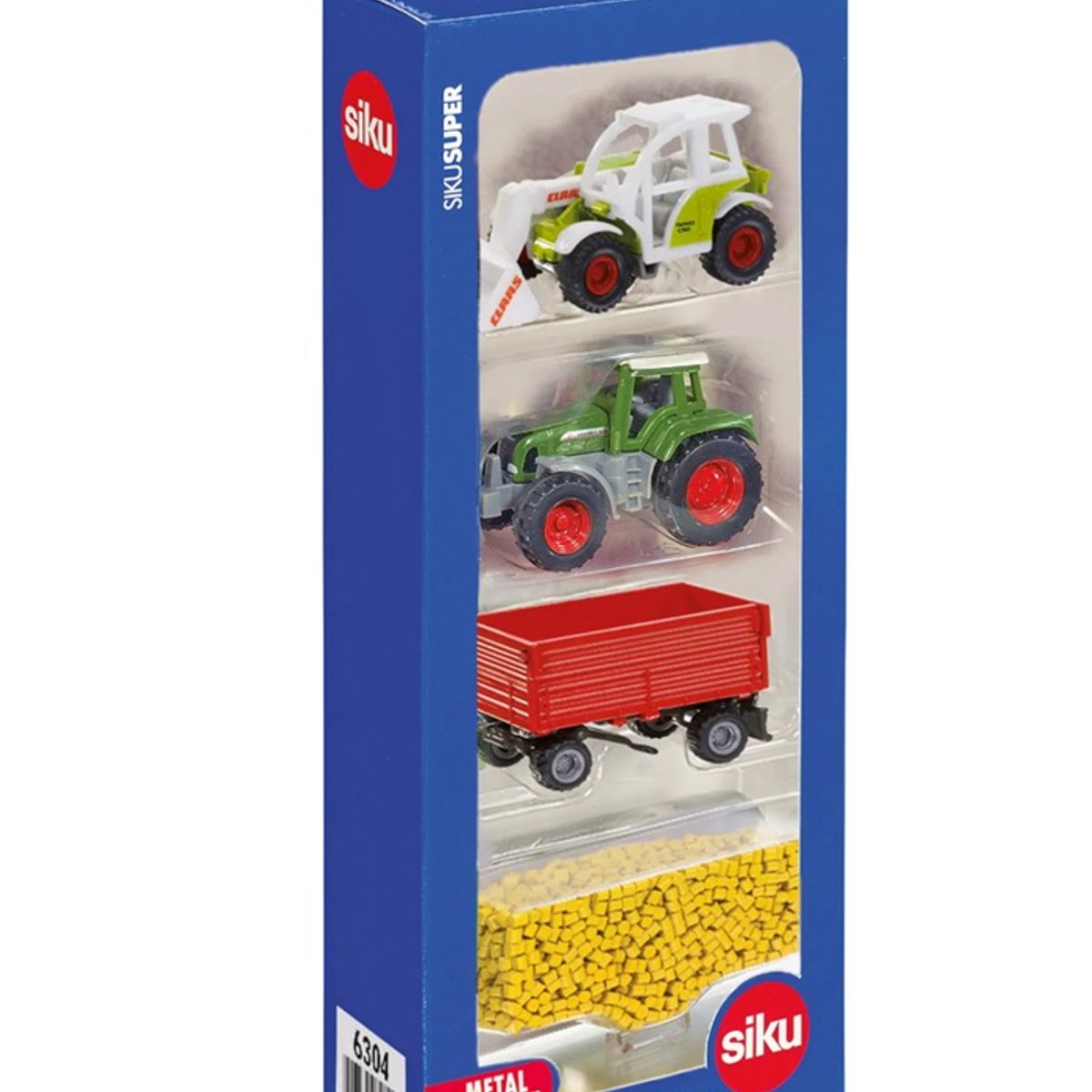 GENERICO - SET MAQUINARIA AGRICOLA CON COLOSO Y GRANOS 296x110x48MM