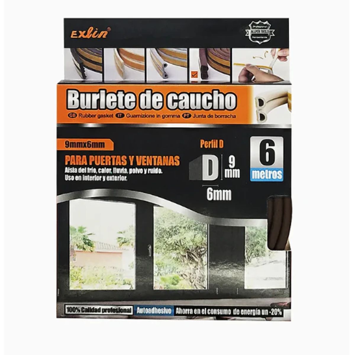 GENERICO - Burlete Caucho Perfil D