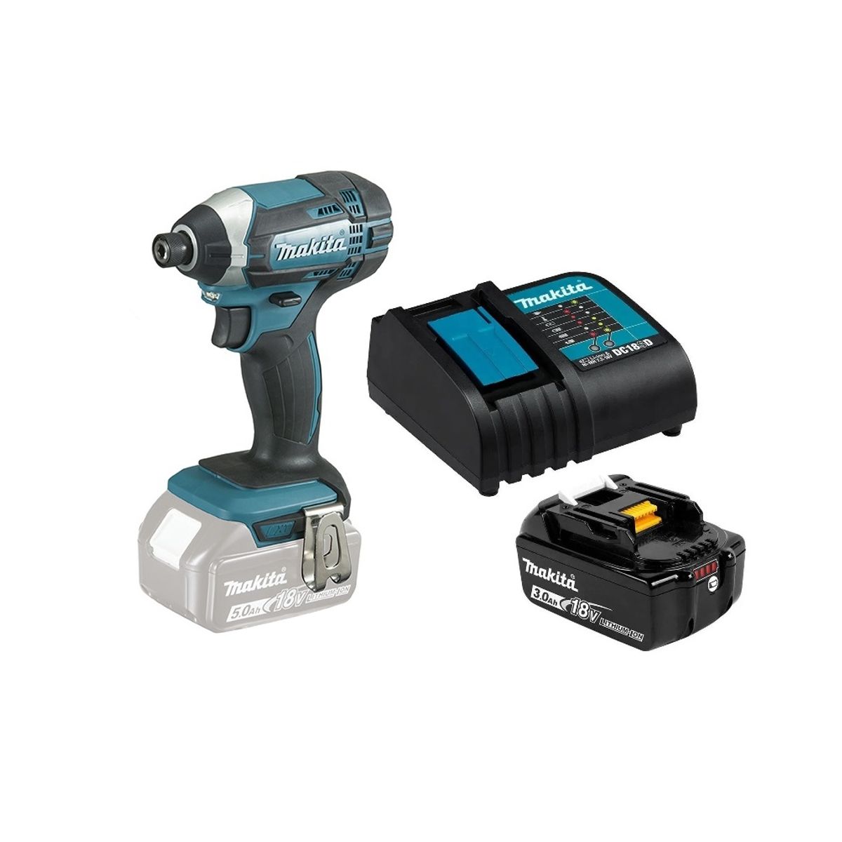 MAKITA - Atornillador Impacto 18v Inalámbrico 165 Nm Makita DTD152 (3 Ah)