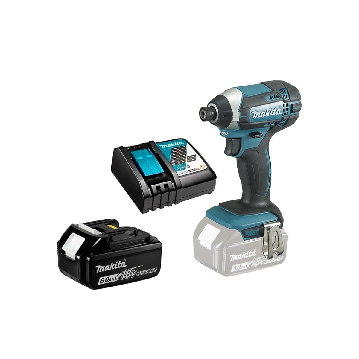 MAKITA - Atornillador Impacto 18v Inalámbrico 165 Nm Makita DTD152 (6 Ah)