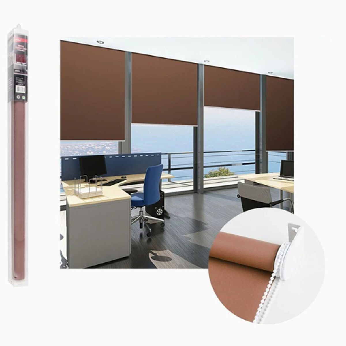 GENERICO - Cortina roller café – 200 × 180 cm