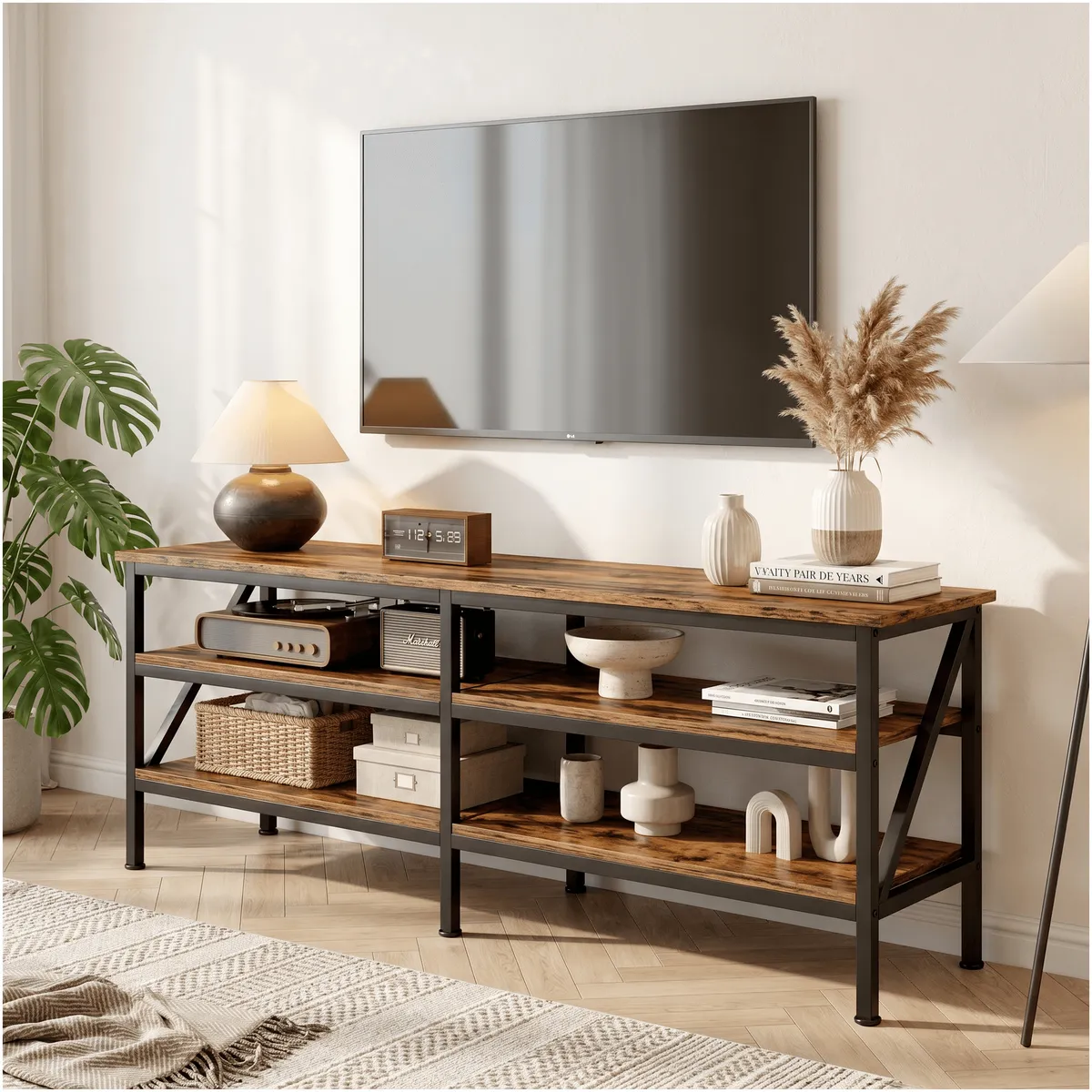 HOMER DESIGN - Rack Tv Mariana 140x40x51cm Tipo Estanteria Mulifuncional
