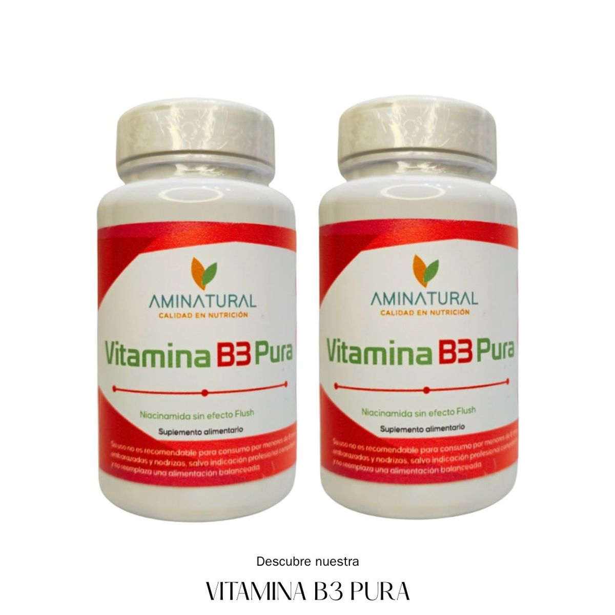 GENERICO - Pack x2 Vitamina B3 Pura Aminatural 120 cáps.