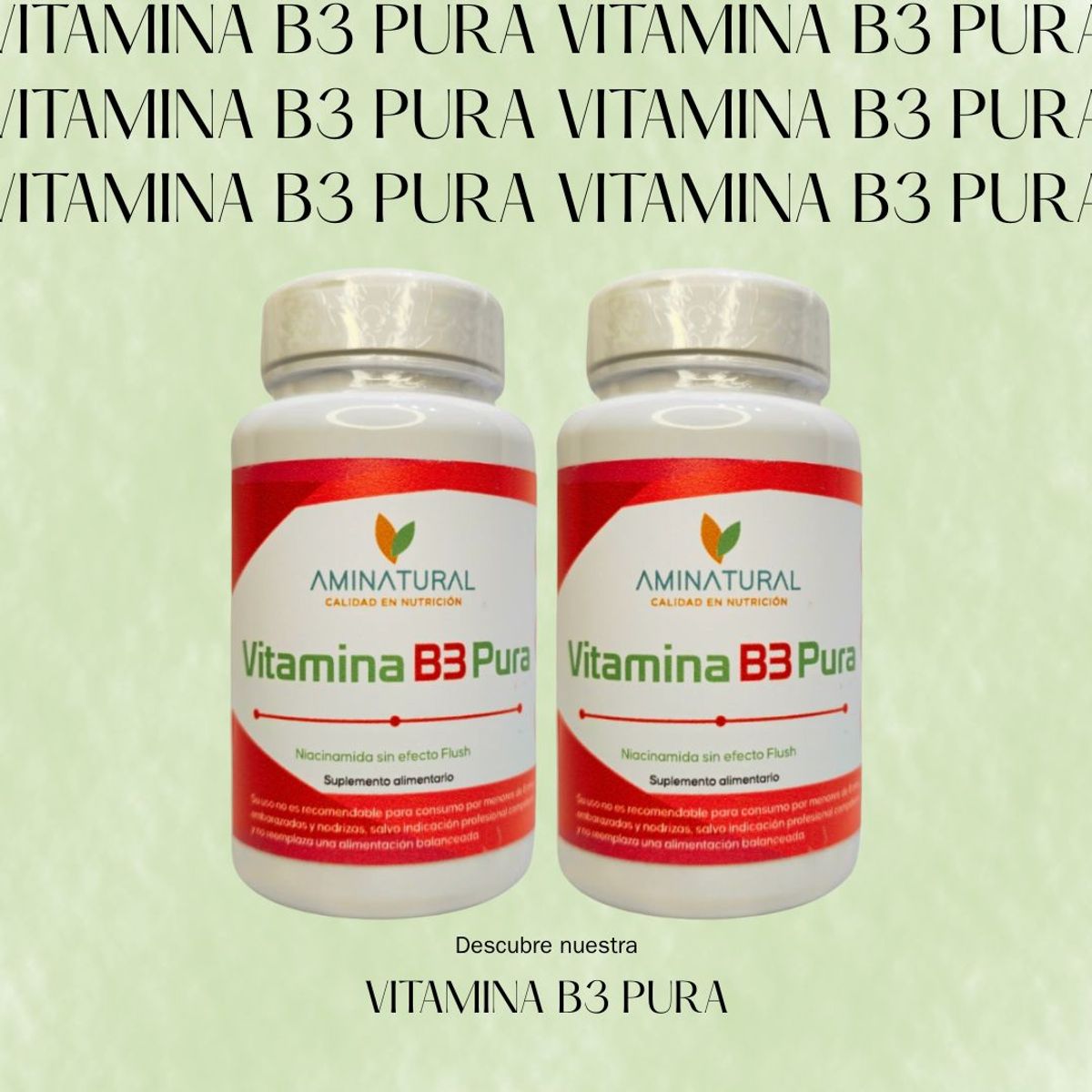 GENERICO - Pack x2 Vitamina B3 Pura Aminatural 120 cáps.
