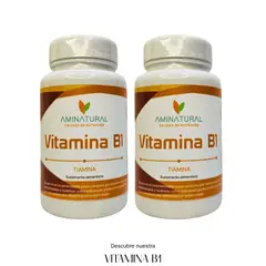 GENERICO - Pack x2 Vitamina B1 Tiamina Aminatural 120 cáps.