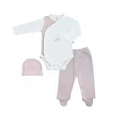 MOONWEAR - Ajuar 3 Piezas Rose Summi Algodón Peruano